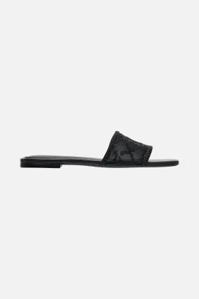 ALORA FLAT MULE SOLID BLACK