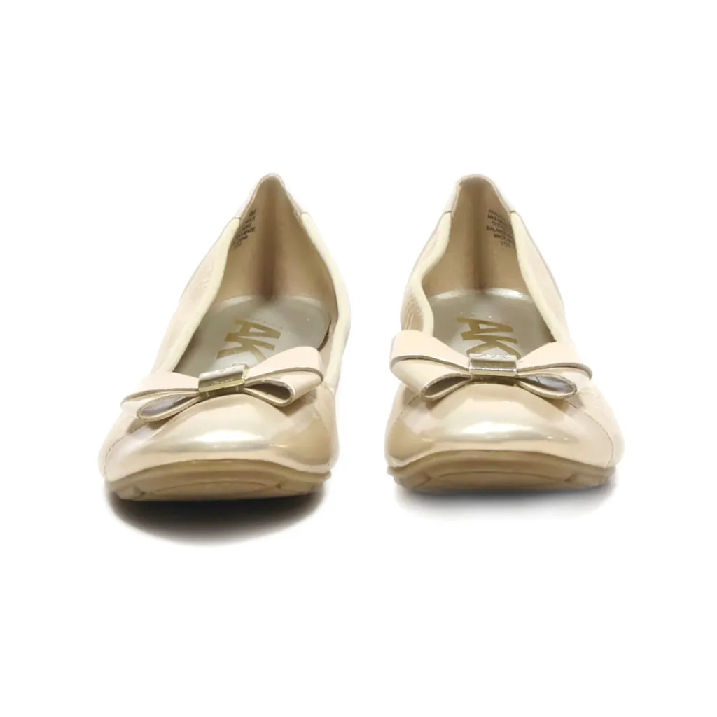 Anne Klein Alphia Ballerinas Fabric Gold Colour For Women