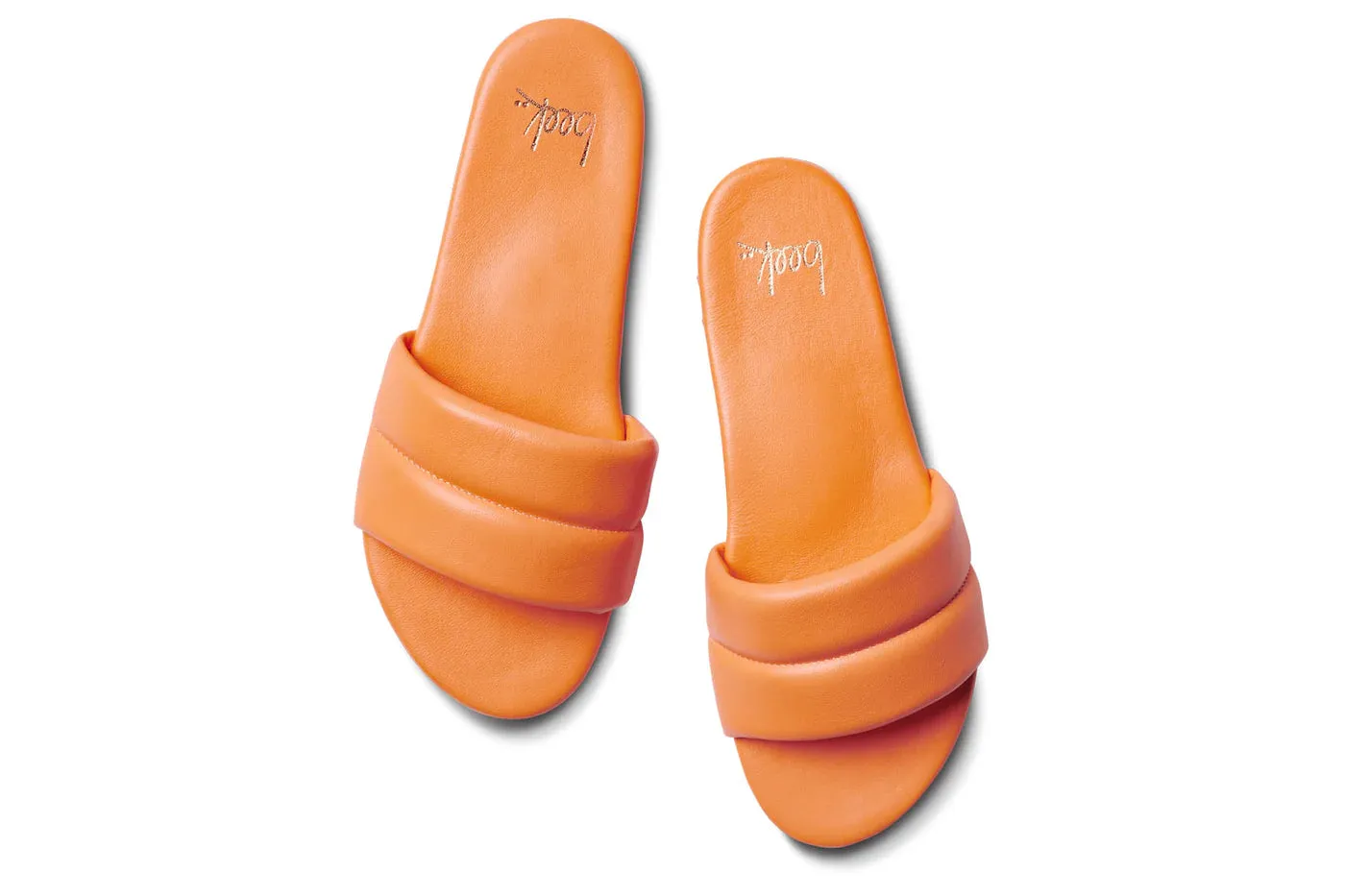 BEEK Sugarbird Leather Slide Sandal-Papaya