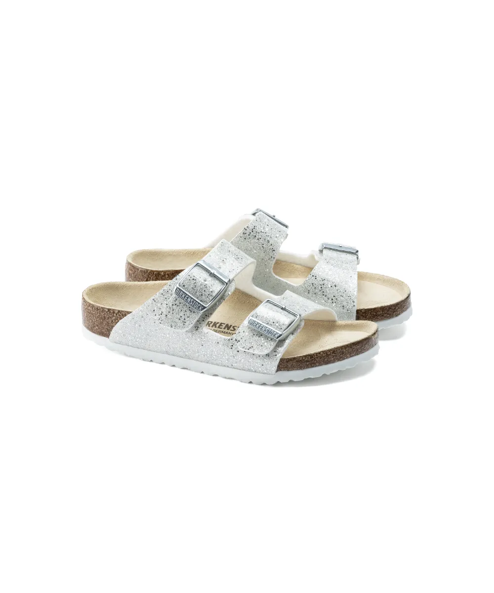 BIRKENSTOCK-ARIZONA KIDS-IN-SPARKLE REGULAR FIT IN WHITE