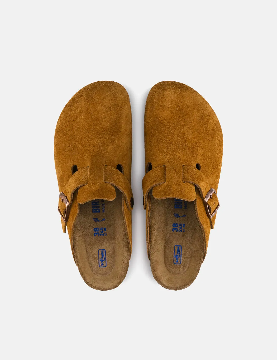 Birkenstock Boston Suede Leather (Regular, Soft Footbed) - Mink