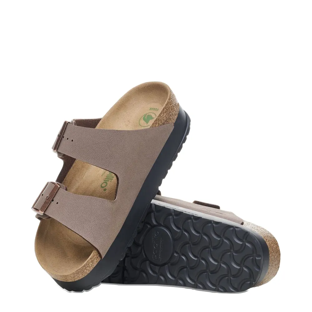 Birkenstock Women's Arizona Flex Platform Birko-Flor Sandal in Mocha