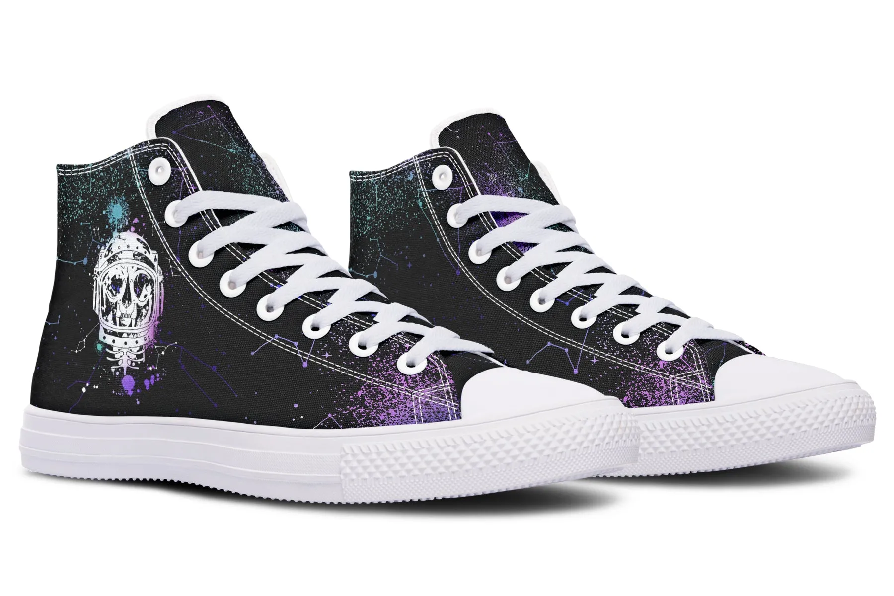 Cat-Astro-Phe High Tops - Classic Premium Canvas Shoes with Comfortable and Durable Soles