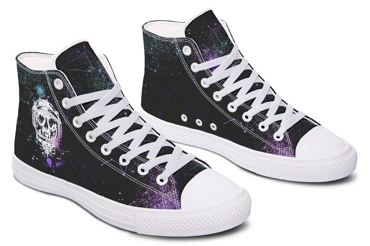 Cat-Astro-Phe High Tops - Classic Premium Canvas Shoes with Comfortable and Durable Soles