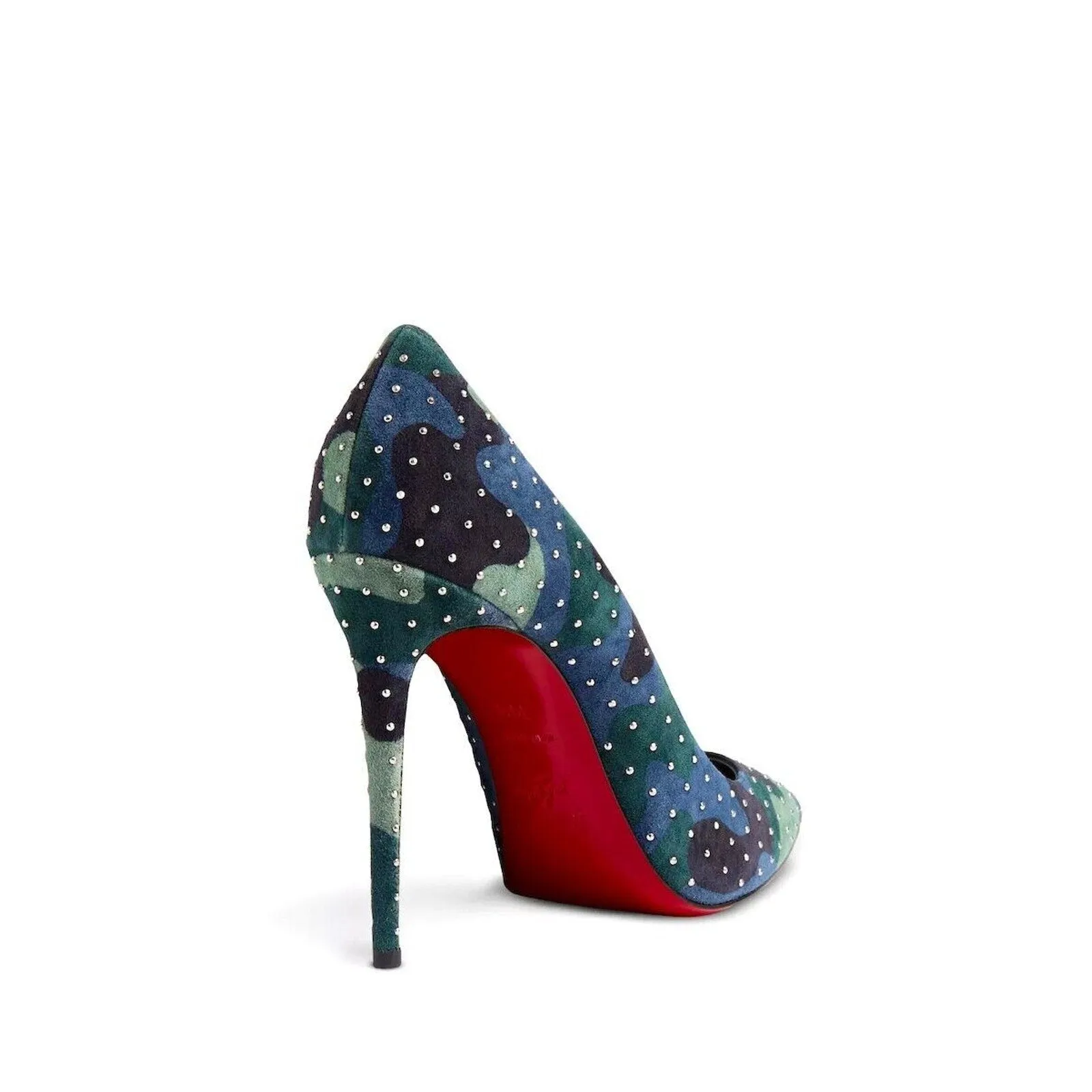 Christian Louboutin Kate Plume 100 Camouflage Micro studs Pumps Navy Blue