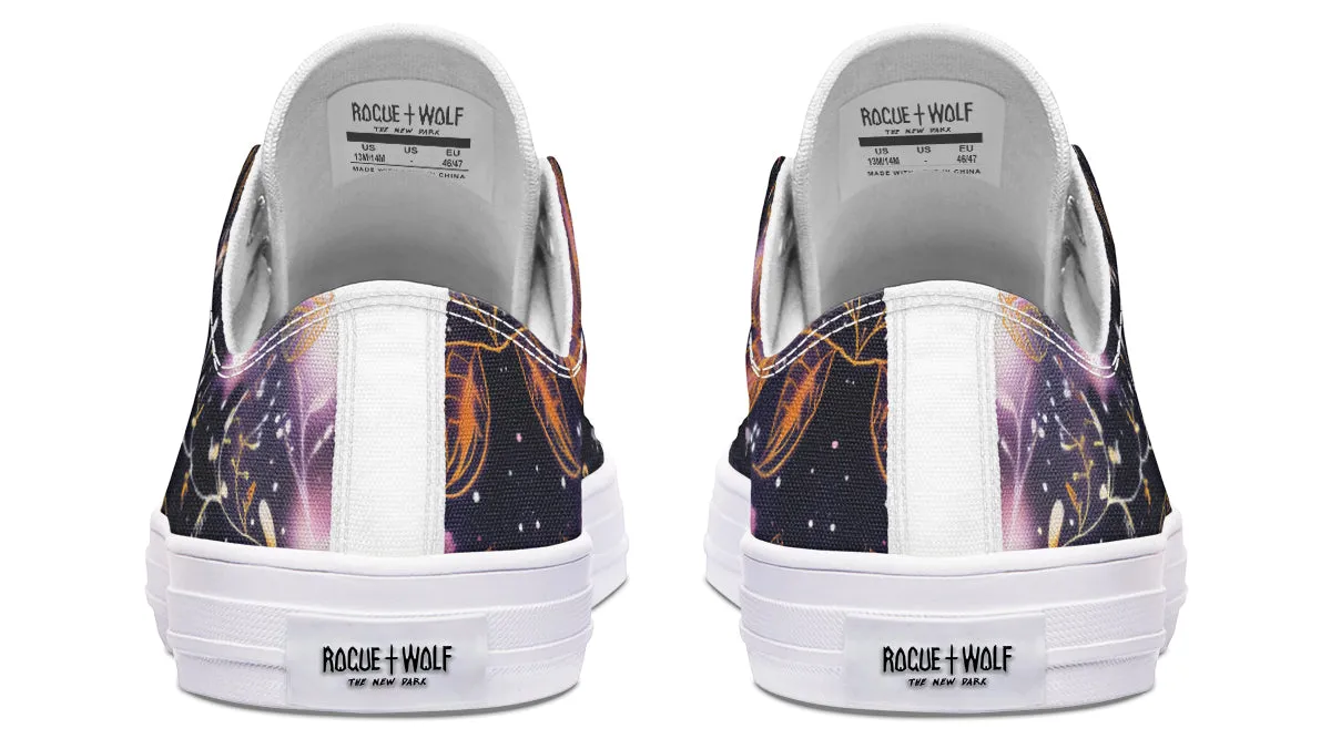 Cosmic Petals Low Tops - Classic Premium Canvas Shoes with Comfortable and Durable Soles