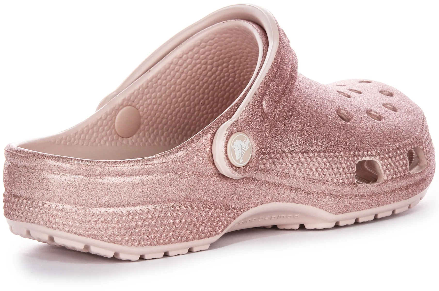 Crocs Classic Glitter In Rose For Unisex