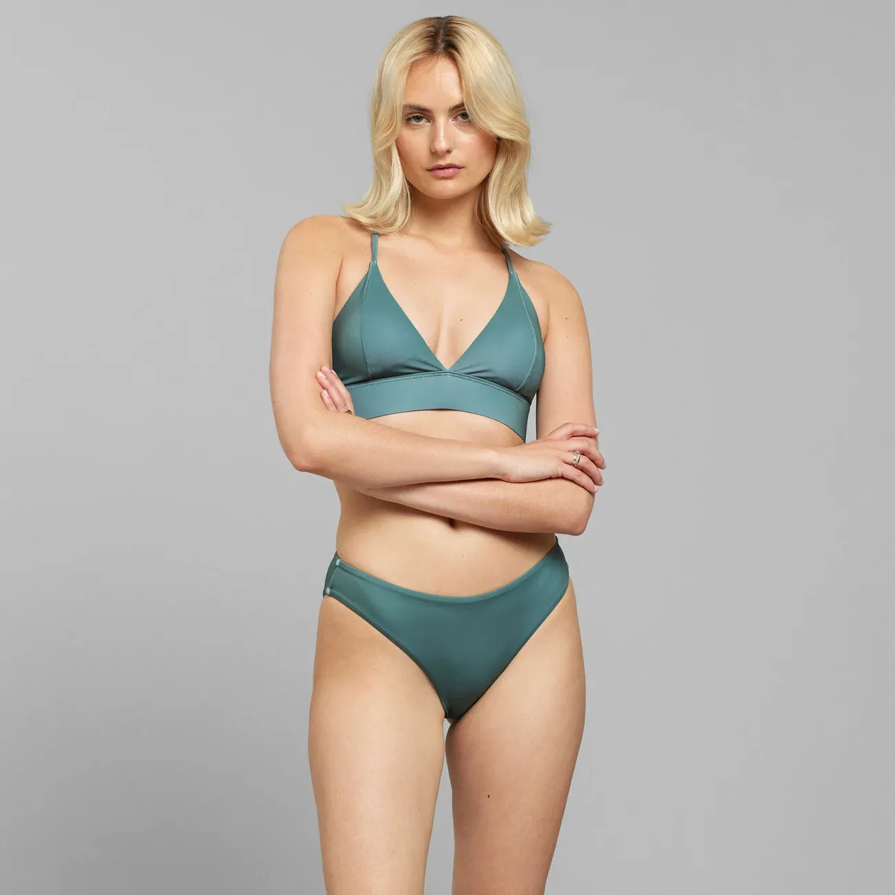 DEDICATED Alva bikini top duck green women