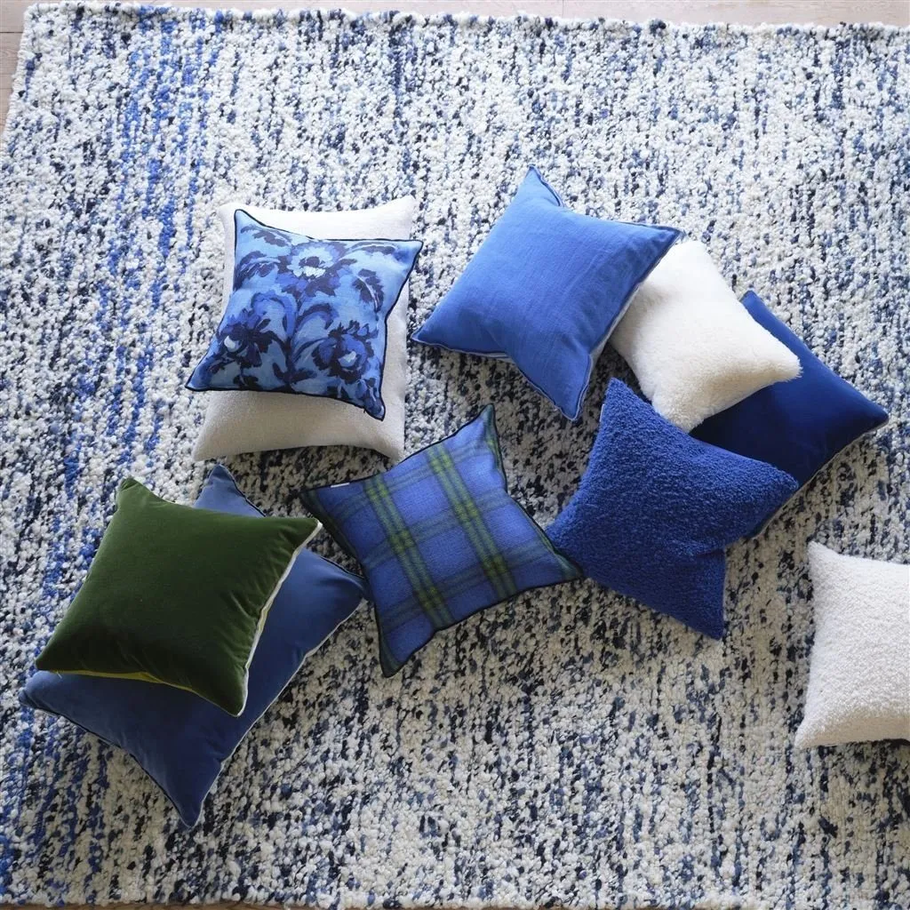 Designers Guild Cormo Cobalt Corduroy Decorative Pillow