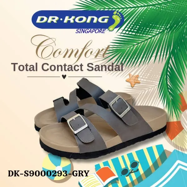 DR.KONG MEN'S TOTAL CONTACT SANDALS DK-S9000293-GRY(RP : $139)