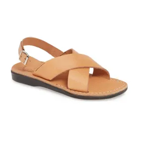 Elan Buckle - Leather Thick Strap Sandal | Tan