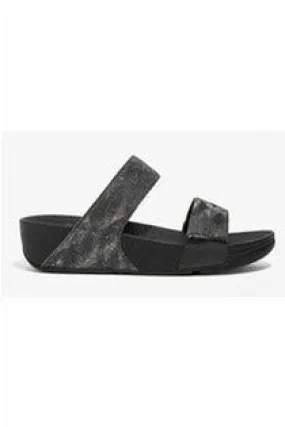 FitFlop Lulu Glitz Slides in All Black