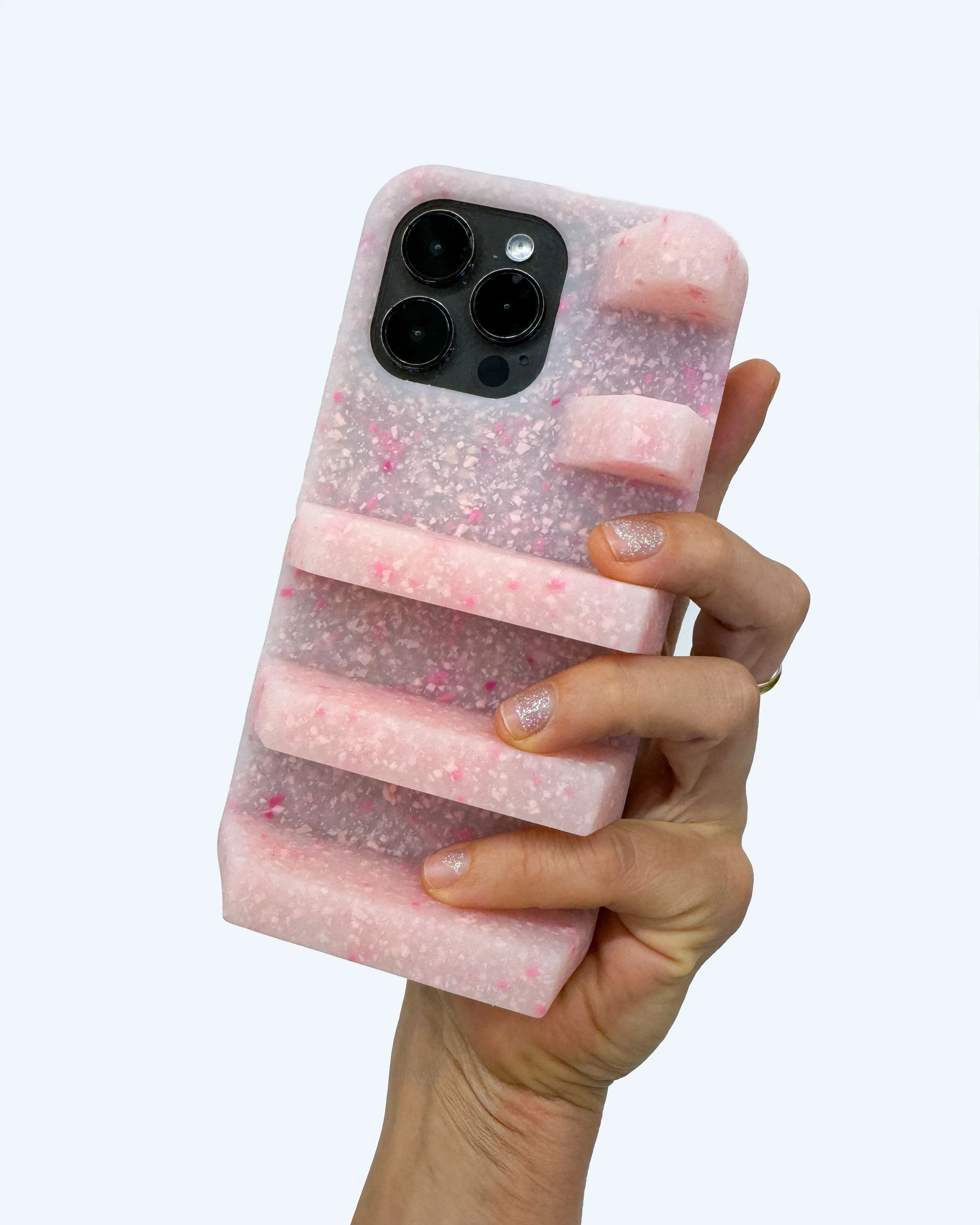 Geta iPhone Case in Recycled Pink Speckle