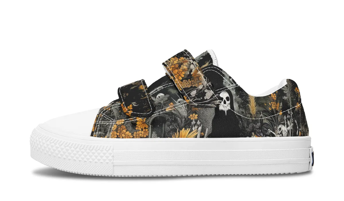 Grim’s Harvest Kids Low Tops - Easy Strap Canvas Kids Shoes with Durable Rubber Soles