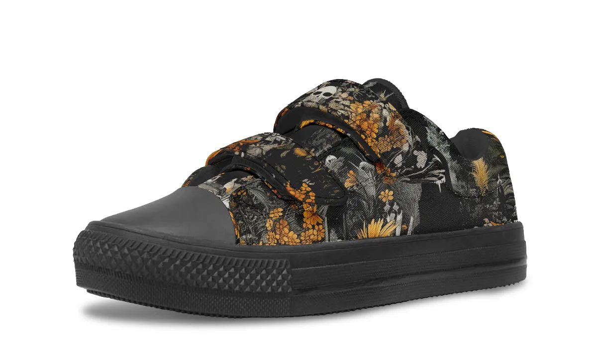 Grim’s Harvest Kids Low Tops - Easy Strap Canvas Kids Shoes with Durable Rubber Soles