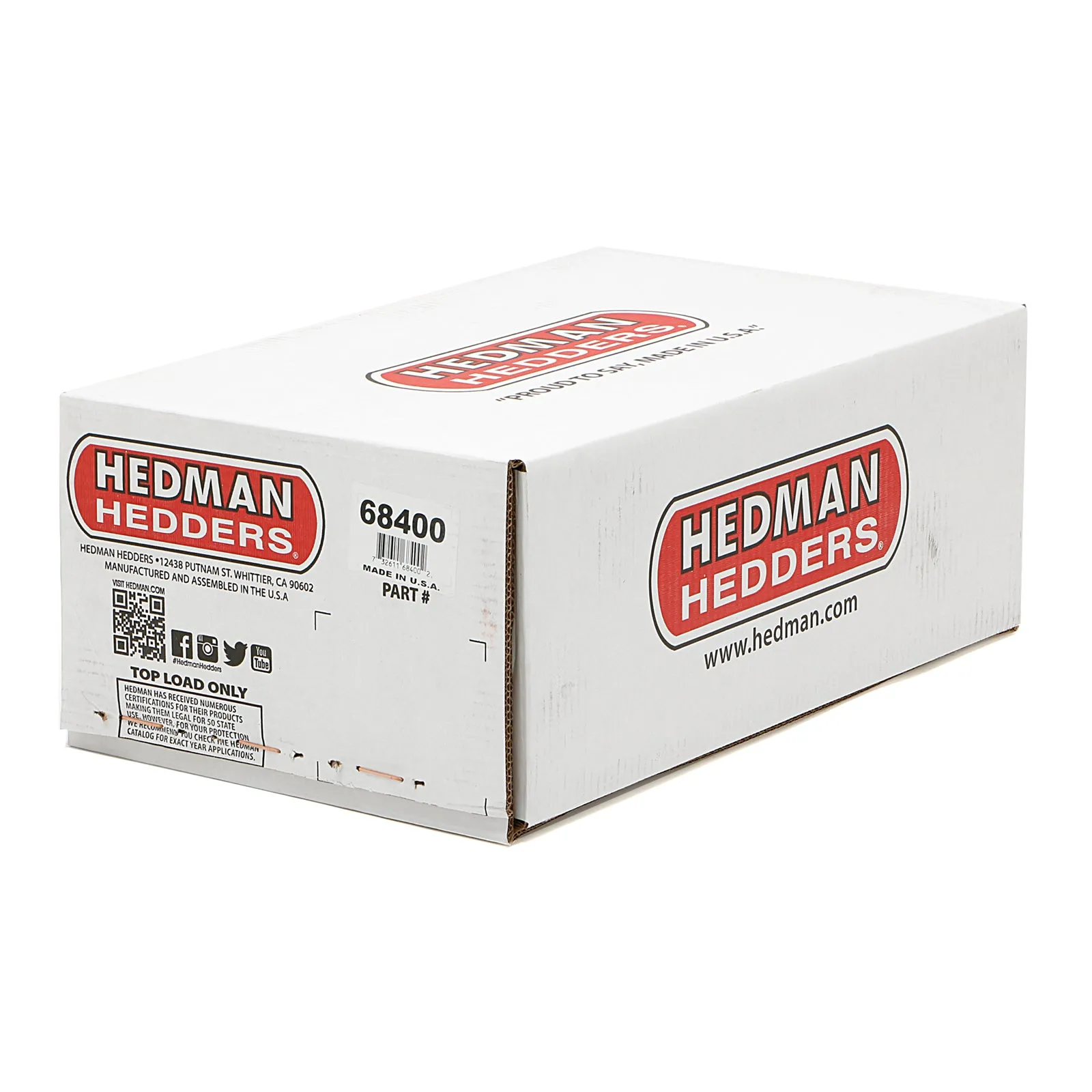 Hedman Hedders Block Hugger Headers - 1.625 in Primary - 2.5 in Collector - Black Paint - Small Block Chevy - Street Rod 1923-49 - Pair