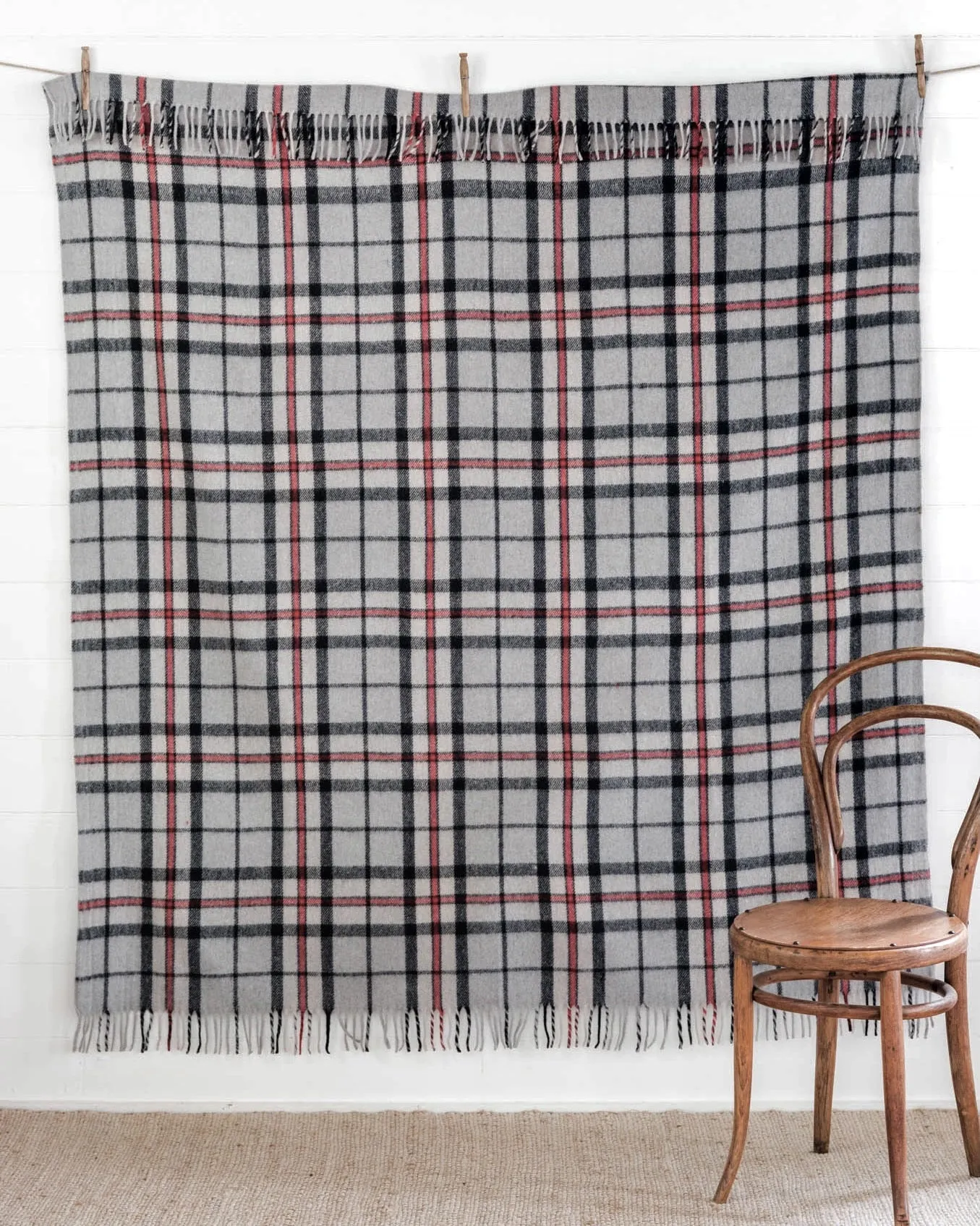 Heritage Collection | Recycled Wool Tartan Blankets | Grey