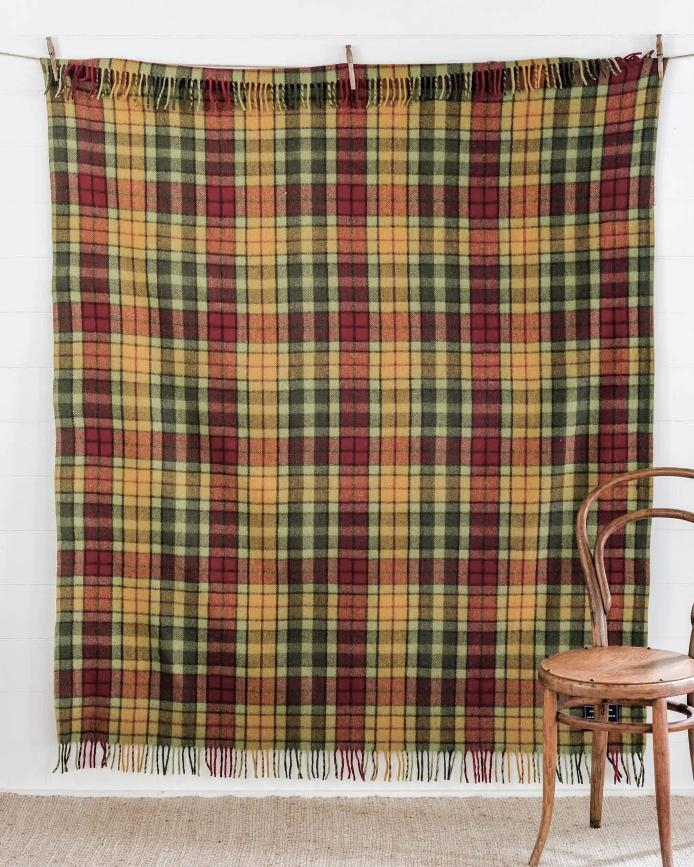 Heritage Collection | Recycled Wool Tartan Blankets | Maple Moss