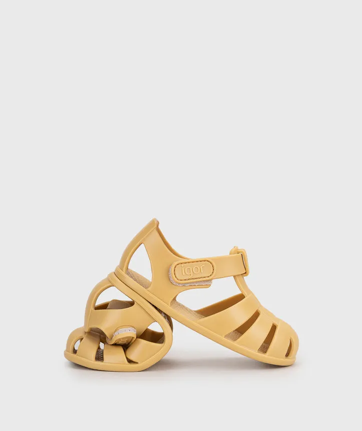 Igor Boy's and Girl's Nemo Solid Sandals, Dijon