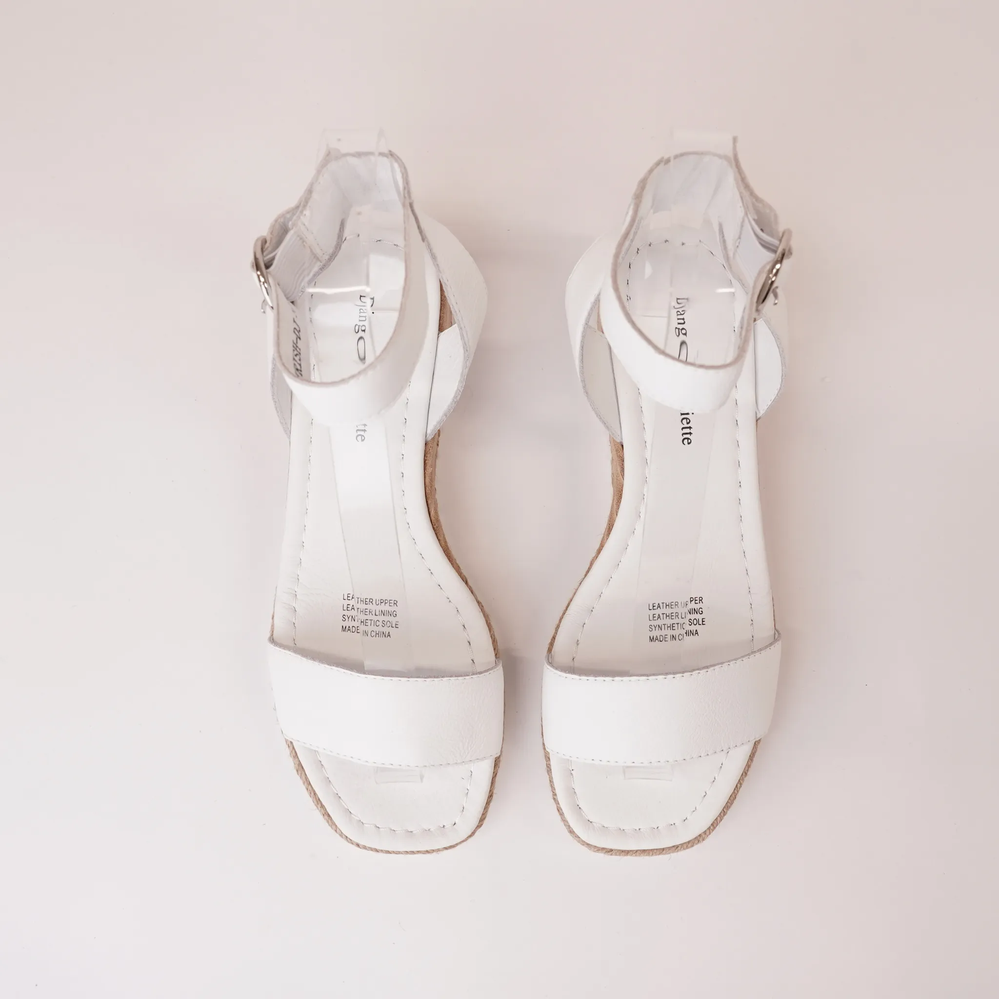 Irish White Leather Sandals