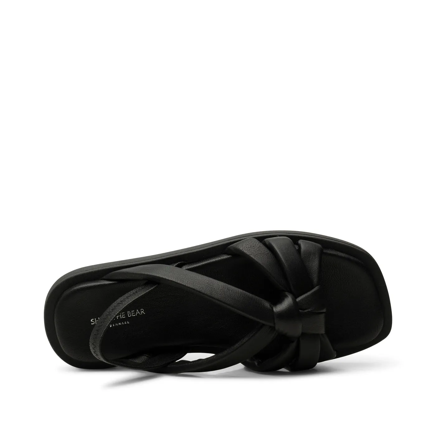 Krista slingback sandal leather - BLACK