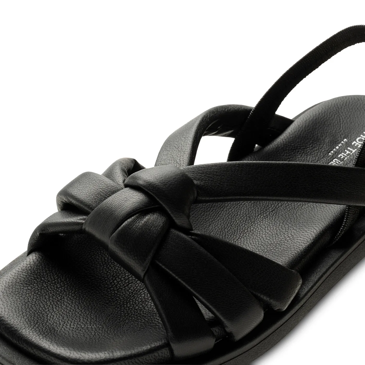 Krista slingback sandal leather - BLACK