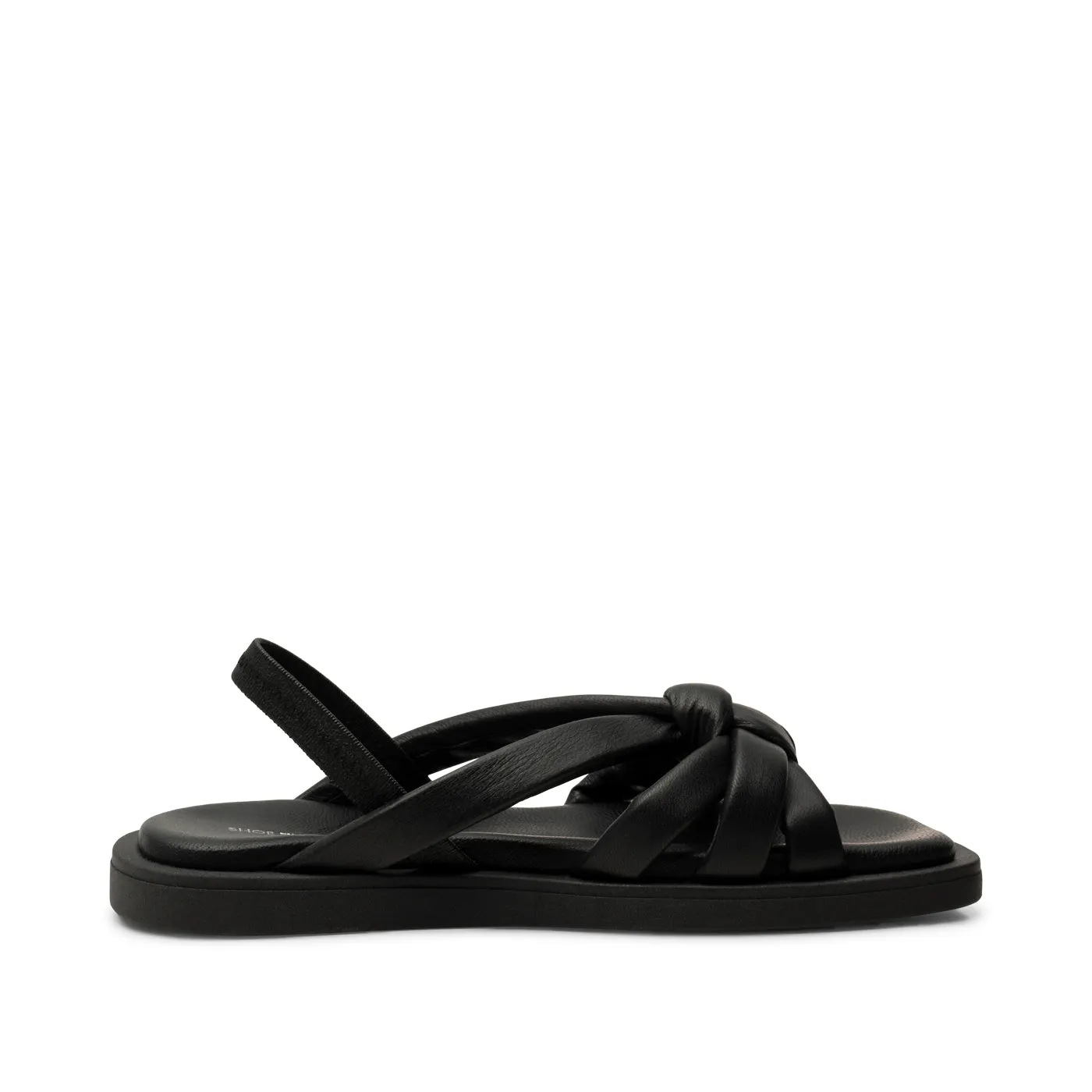 Krista slingback sandal leather - BLACK