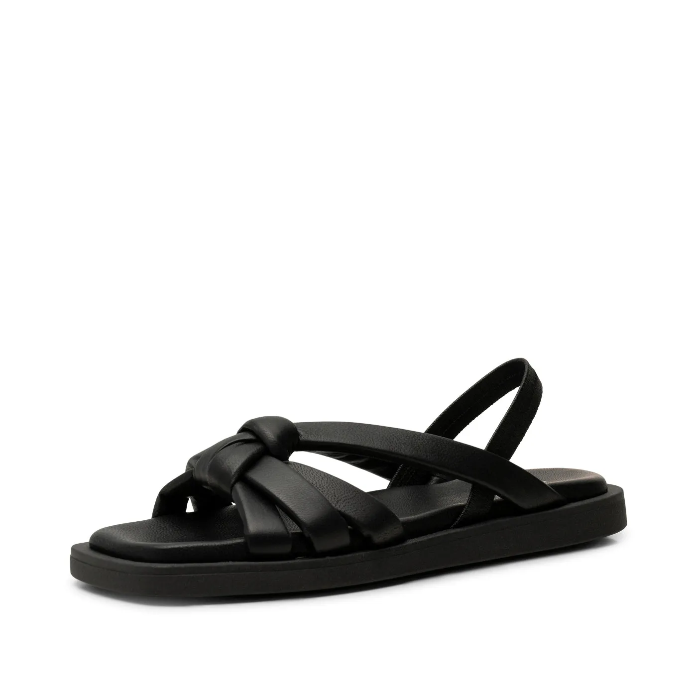 Krista slingback sandal leather - BLACK