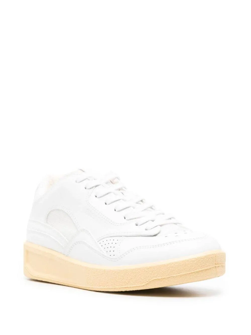 logo-debossed panelled sneakers