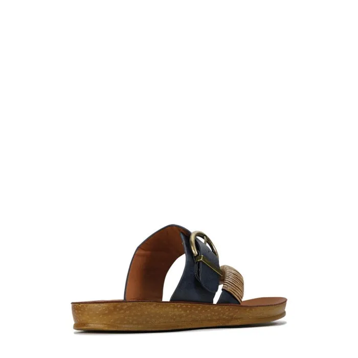 Los Cabos Bria Blue Light Flexible Sandal Jandal Navy