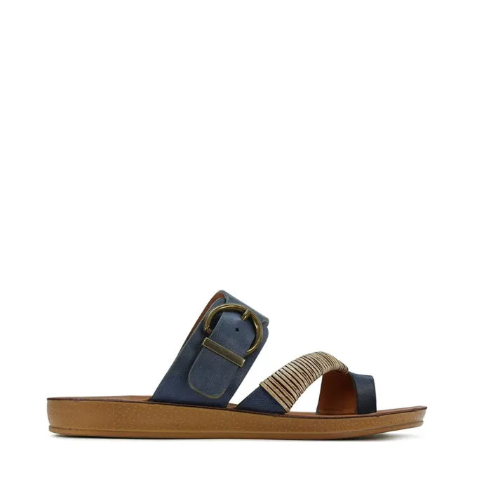 Los Cabos Bria Blue Light Flexible Sandal Jandal Navy