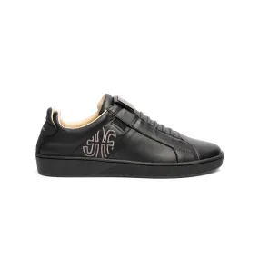 Men's Icon SBI Black Leather Sneakers 02592-999