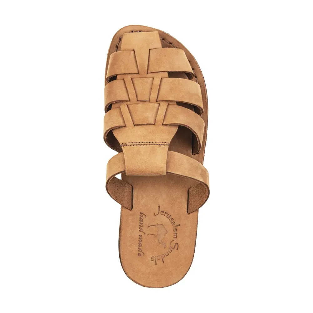 Michael Slide - Leather Pacific Slide Sandal | Camel Brown Nubuck