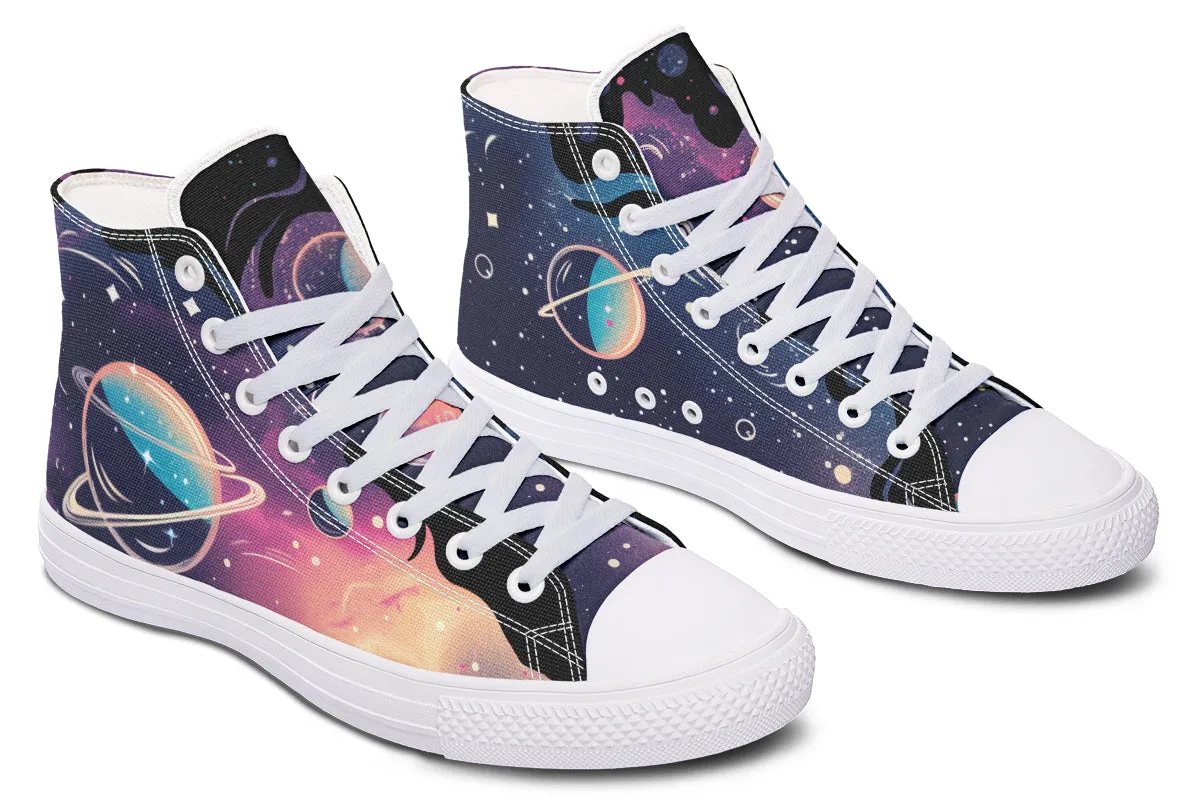 Nebula High Tops - Classic Premium Canvas Shoes with Comfortable and Durable Soles