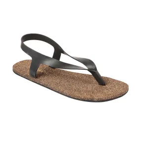 Paaduks Omi Thong-Strap Cork Sandals for Men (Black)