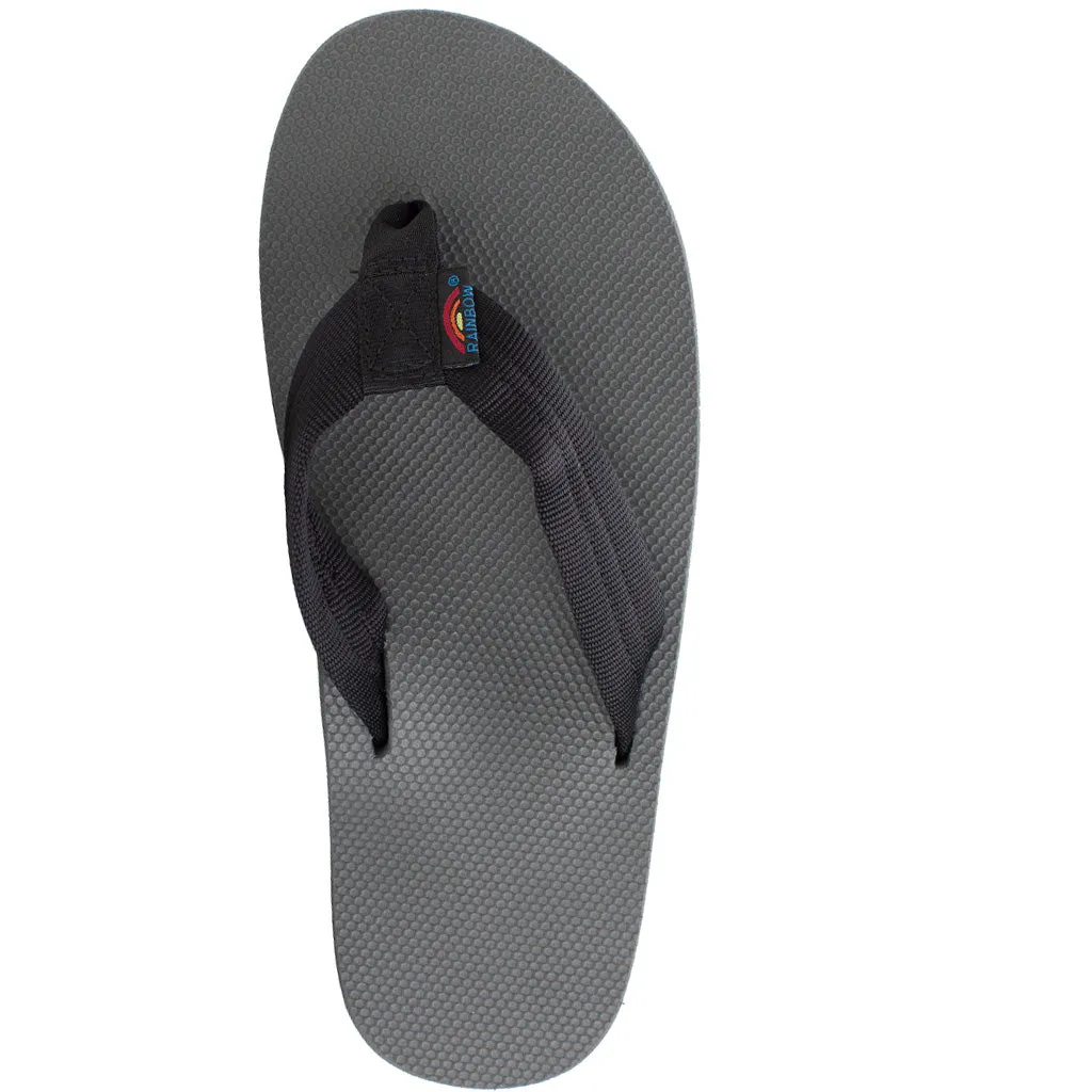 Rainbow Sandals Mens Classic Rubber Single Layer With Arch - Black/Grey