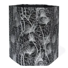 Recycled Cotton Storage/Wastebasket in Black Beach Grass Design