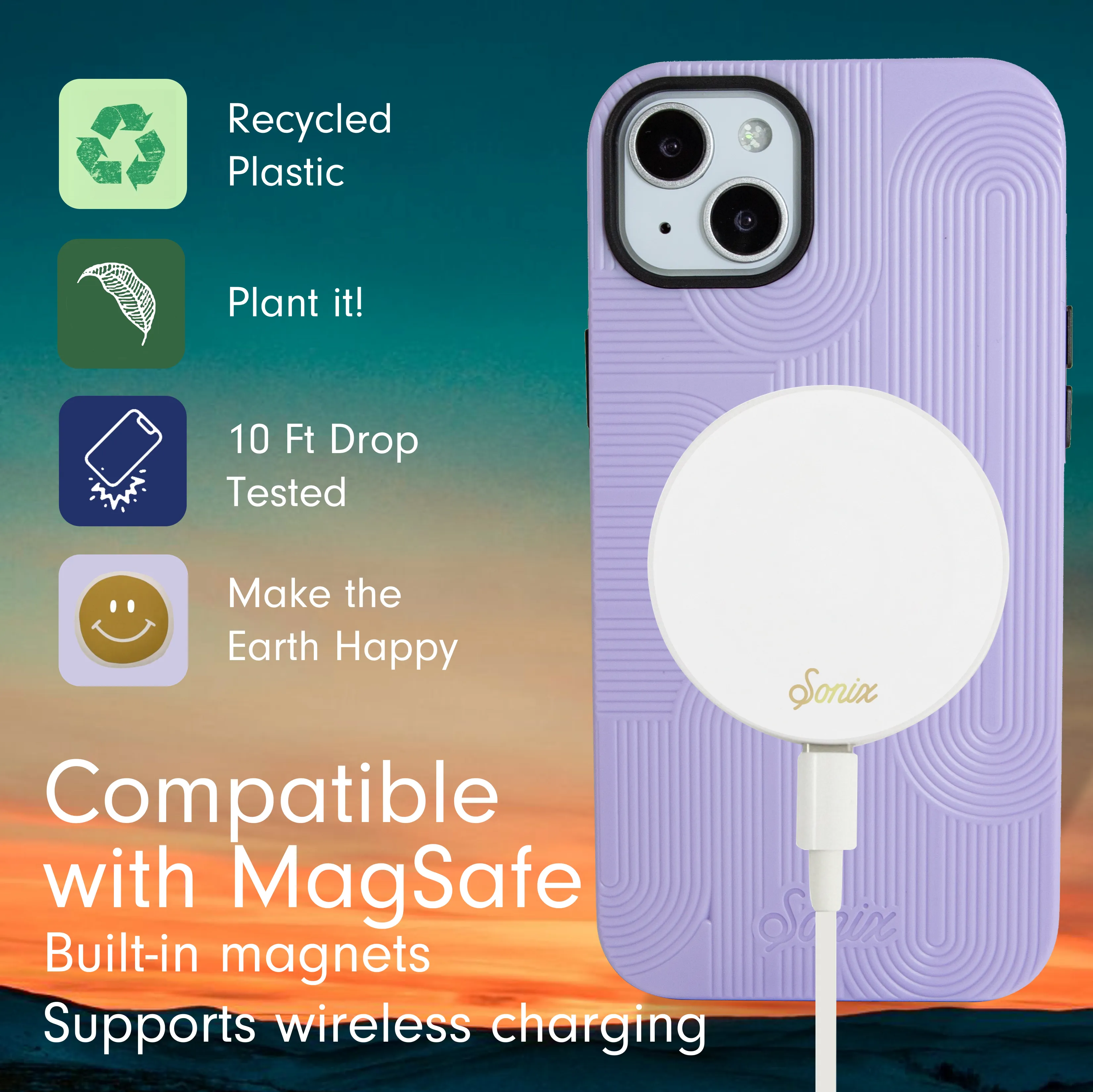 ReSonix Lavender MagSafe® Compatible iPhone Case