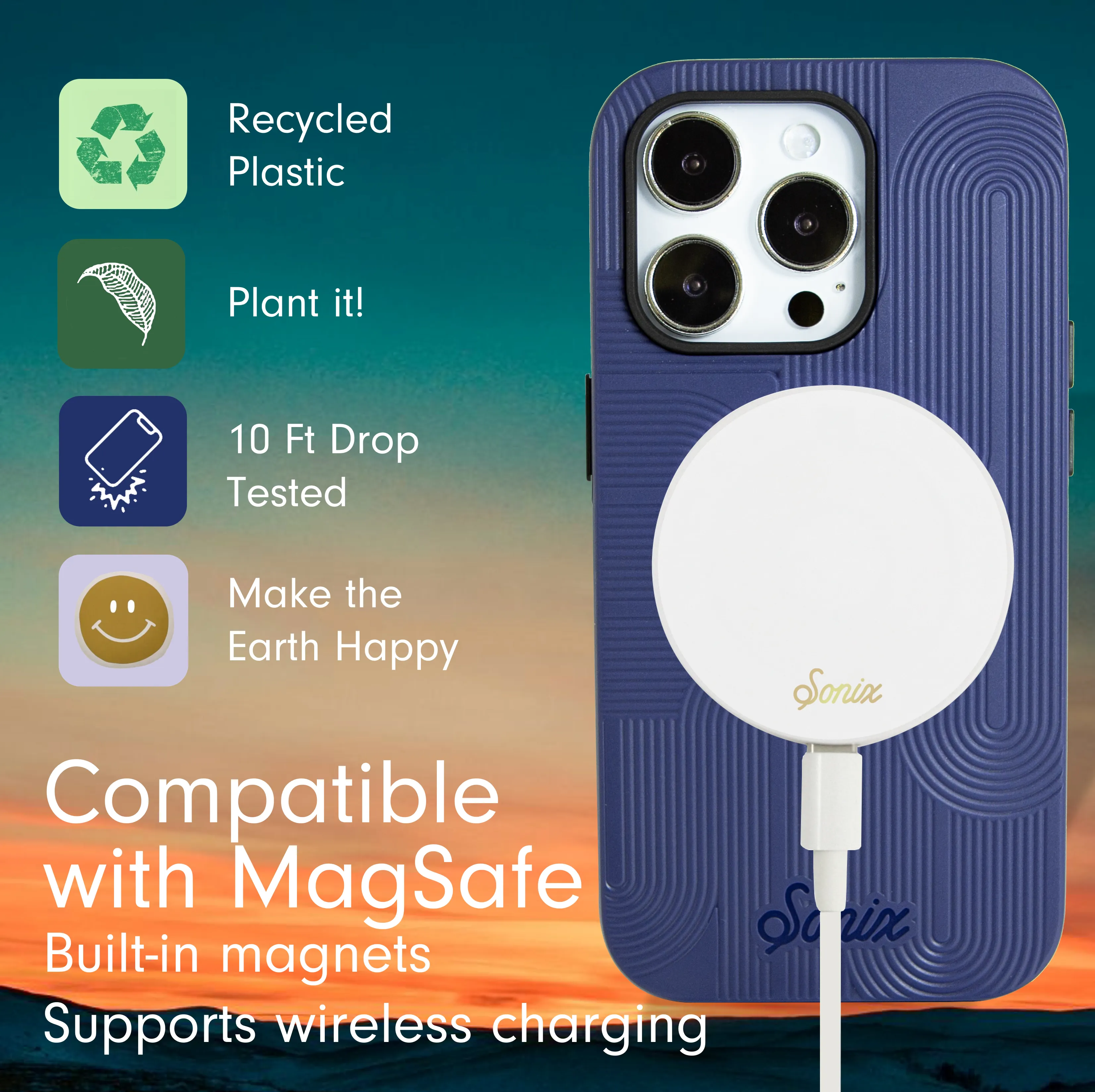 ReSonix Navy MagSafe® Compatible iPhone Case