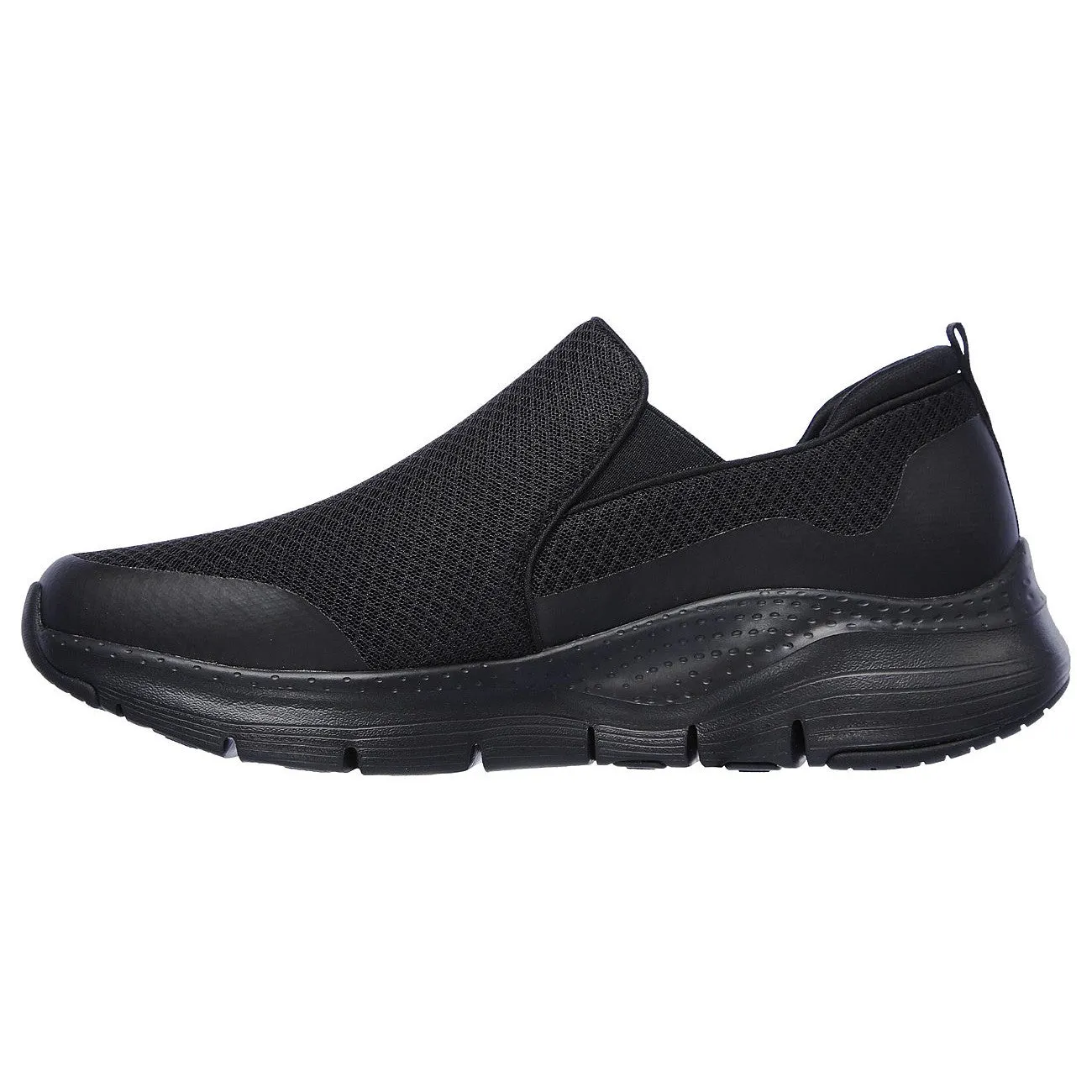 Skechers 232043 Arch Fit Banlin Mens Black Arch Support Slip On Slip Ons