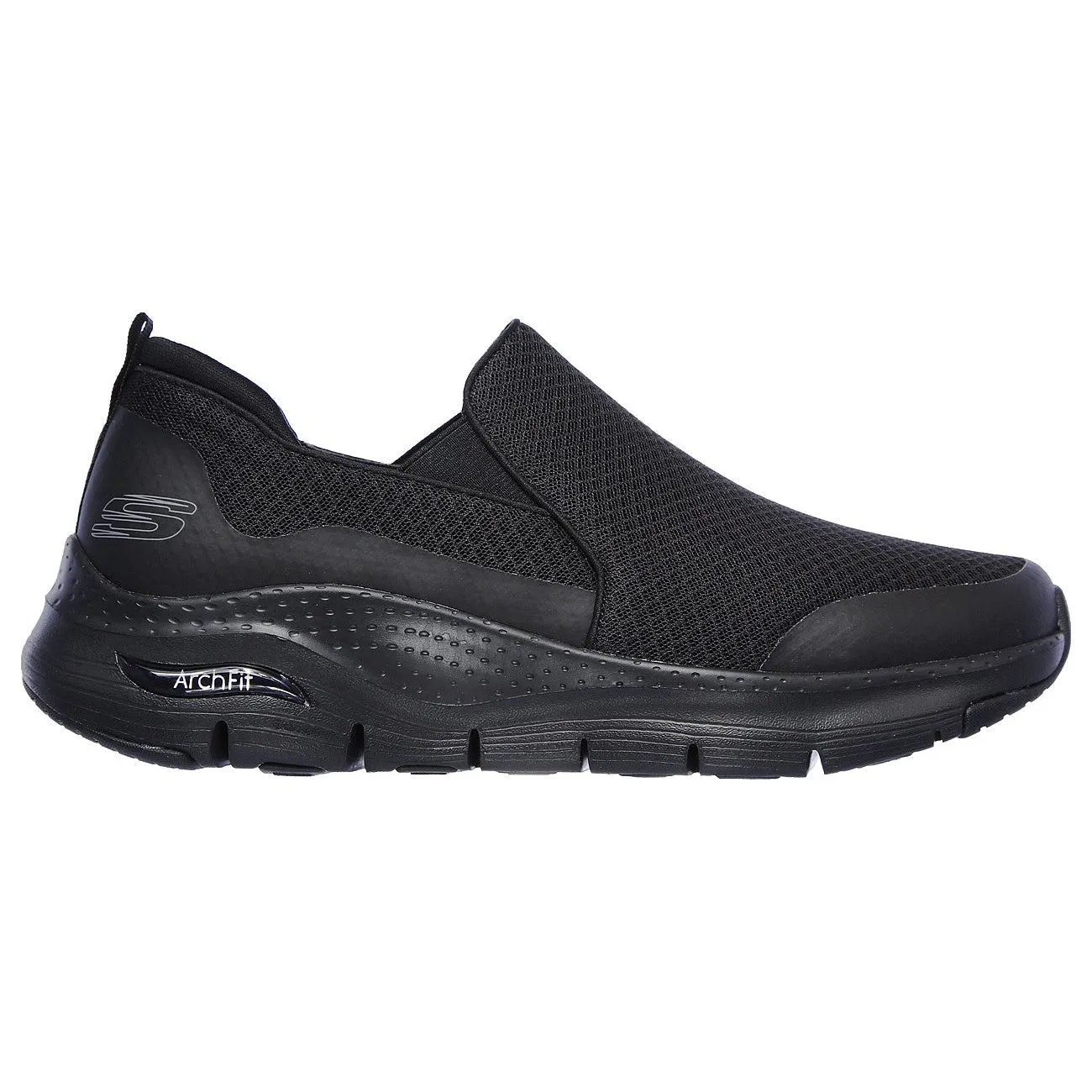 Skechers 232043 Arch Fit Banlin Mens Black Arch Support Slip On Slip Ons