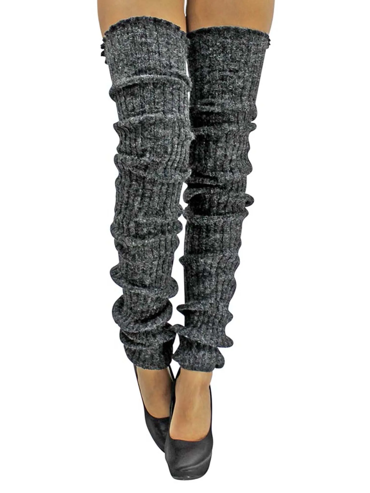 Slouchy Thigh High Knit Dance Leg Warmers