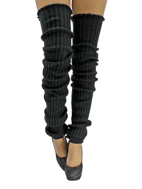 Slouchy Thigh High Knit Dance Leg Warmers