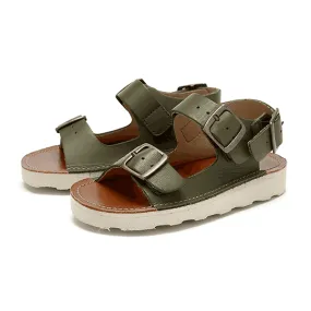 Spike Sandal Olive Leather