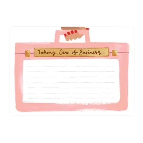 Taking Care of Business Large Notepad