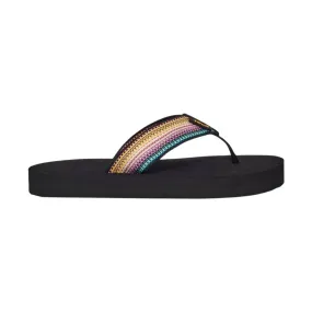 Teva Little Kids' Mush II Flip Flop - Antiguous Black Multi