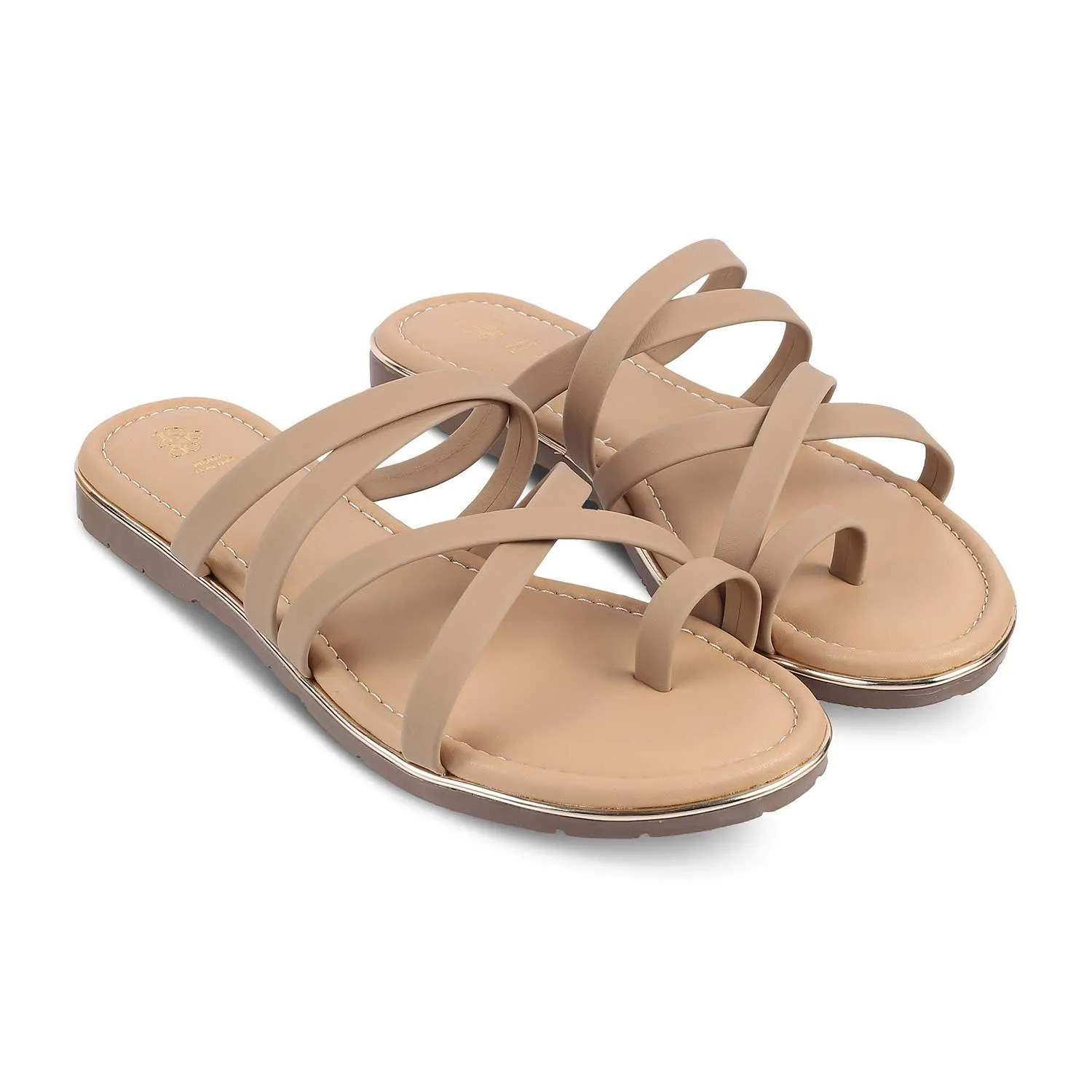 The Mace Beige Women's Casual Flats Tresmode