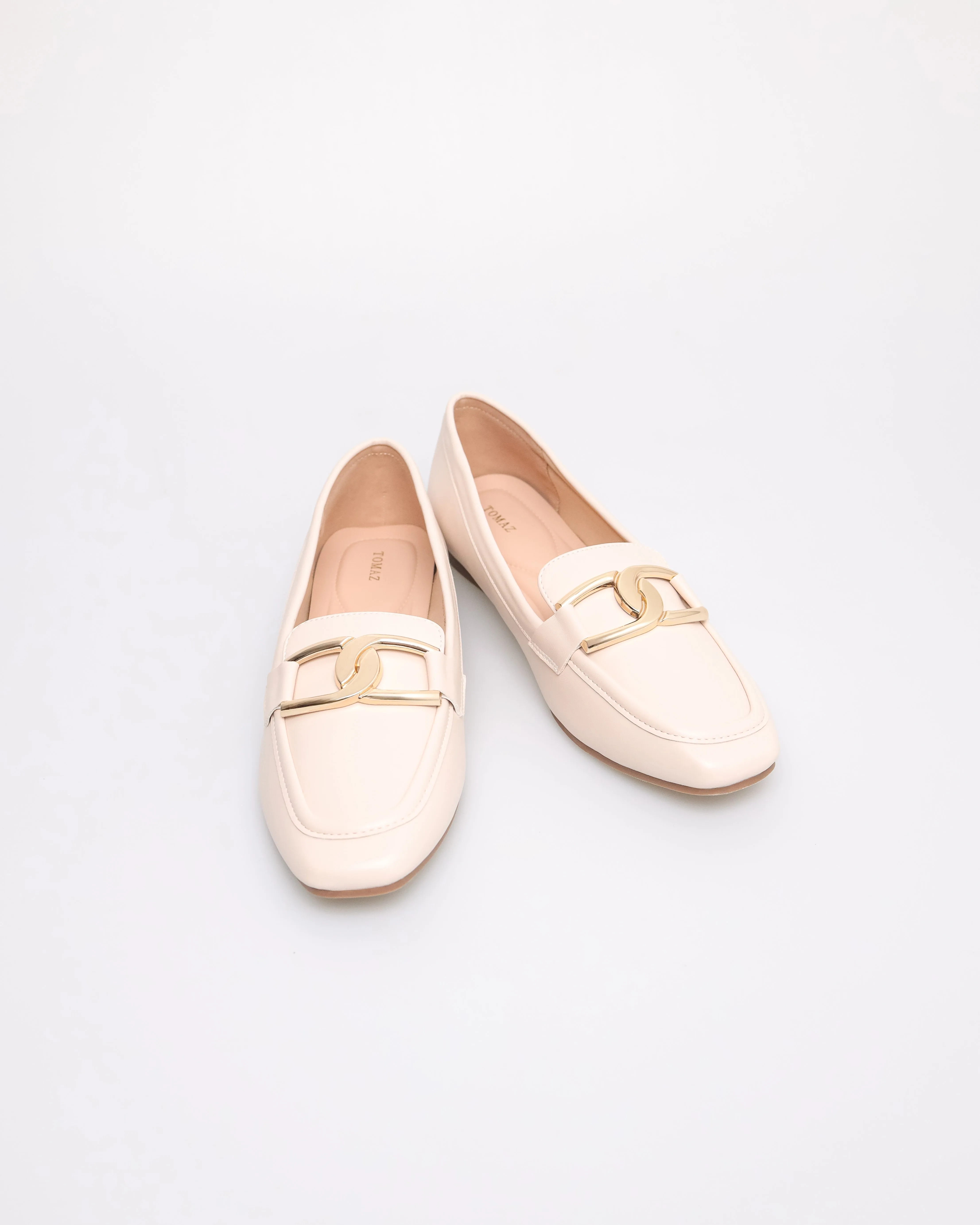 Tomaz NN370 Ladies Classy Chic Flats (Cream)