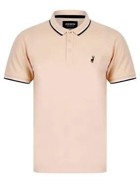 Underwood Cotton Pique Polo Shirt in Peach Whip - Kensington Eastside