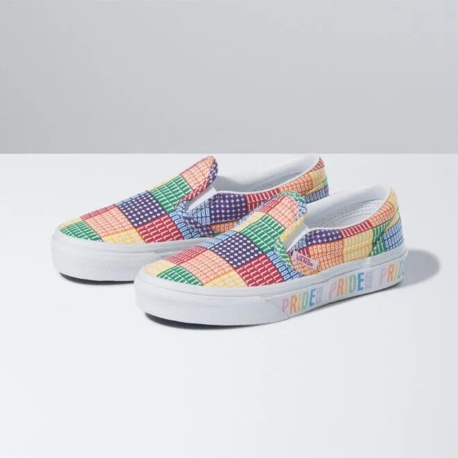 Vans Classic Slip On VN0A4BUT3WJ1 Little Kids Multicolor Sneakers Shoes B814